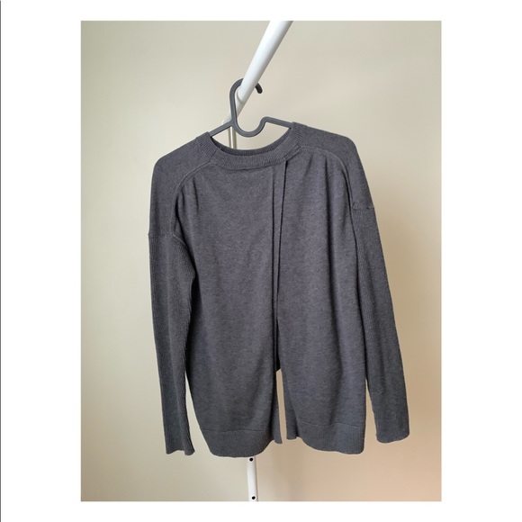 Athleta Crossback Sweater Charcoal Heather (XS) - Picture 2 of 6